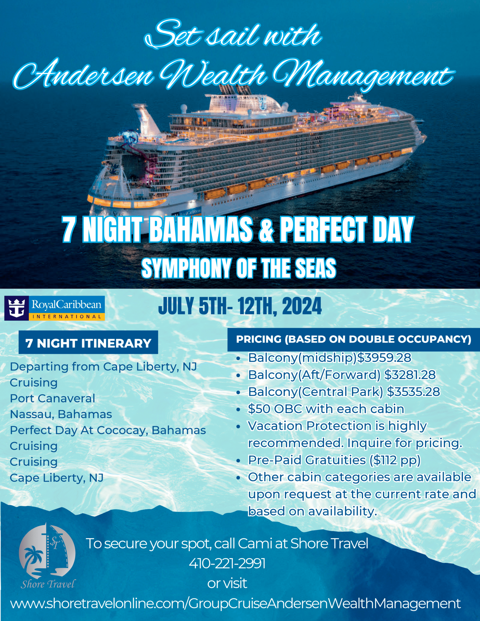 2024 Bahamas Cruise Andersen Wealth Management